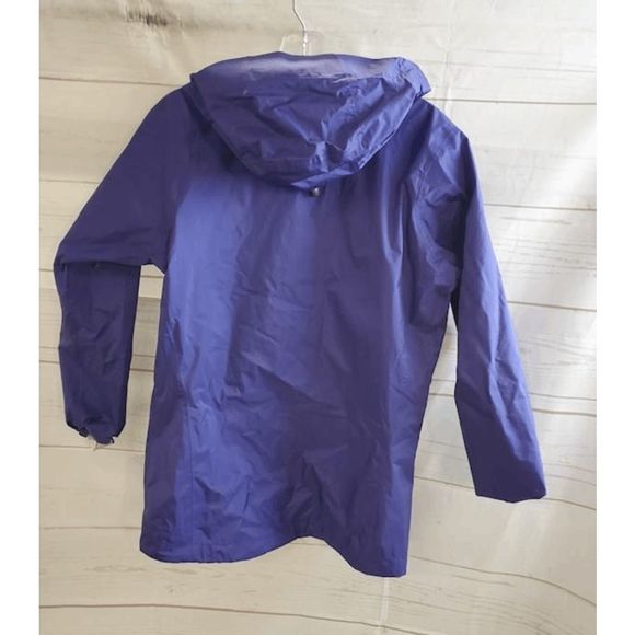 Patagonia Women's "H2 No" Front Pockets Hooded Full Zip Purple Rain Coat Sz XS - Picture 2 of 5